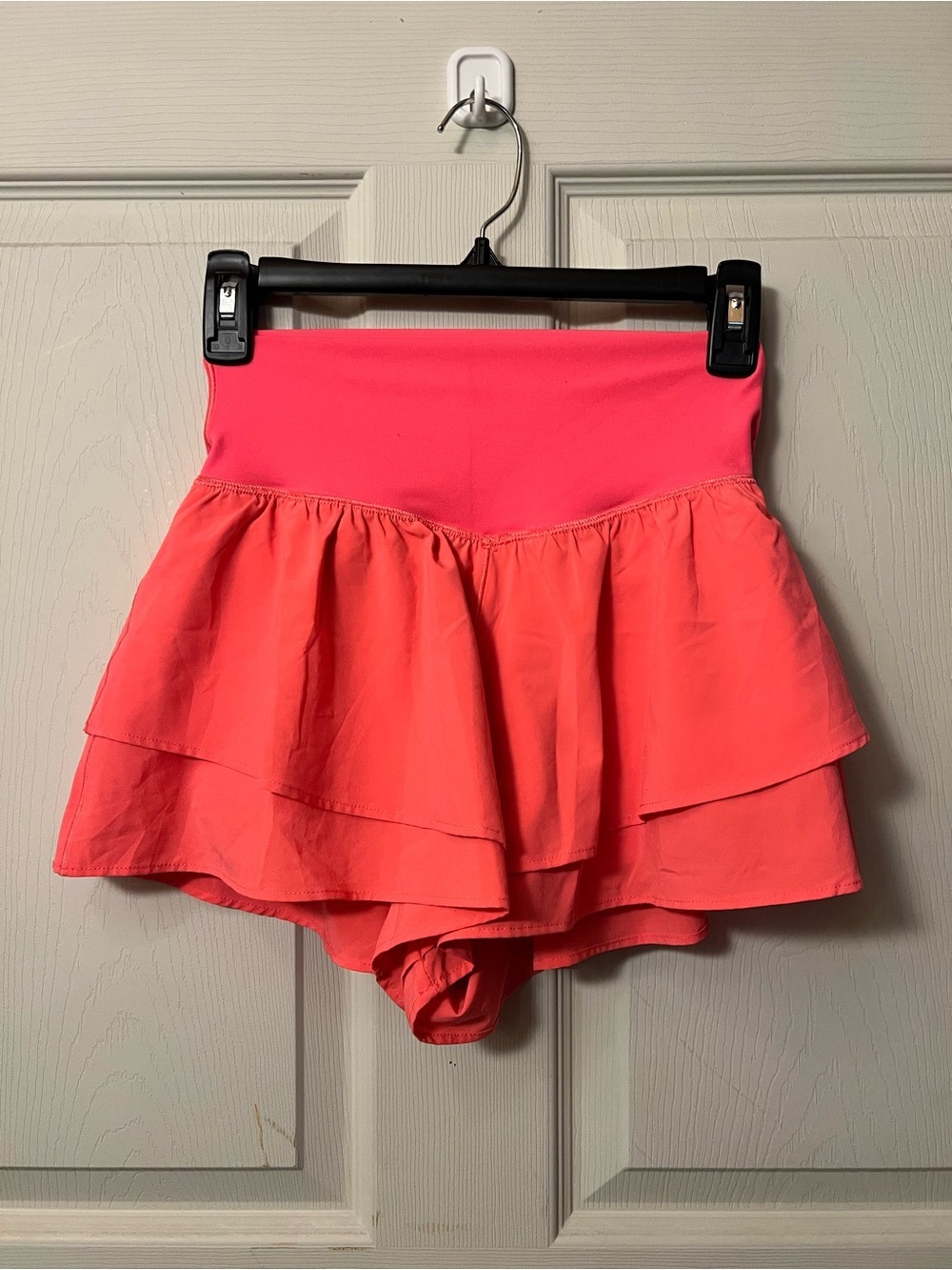 Offline By Aerie Coral Pink flowy ruffle shorts